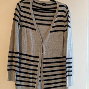 FATE Cardigan Grey with Black Stripes  Size  S/M